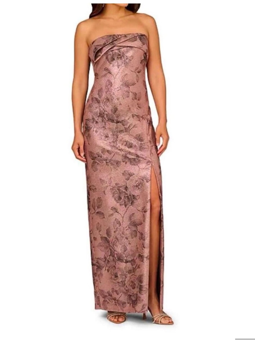 Aidan Mattox Floral Jacquard Gown – NWT – Size 2